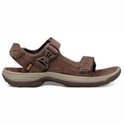 Sandales Teva Men Tanway Leather Chocolate Brown