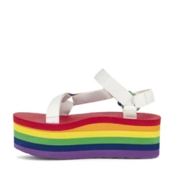 Sandale Teva Women Flatform Universal White Rainbow -Teva 1116376 WRBW 3